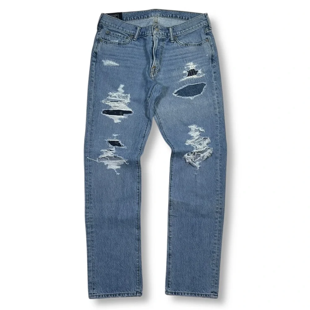 Abercrombie & Fitch Langdon Slim‎ Distressed Stretch Jeans 32x32
